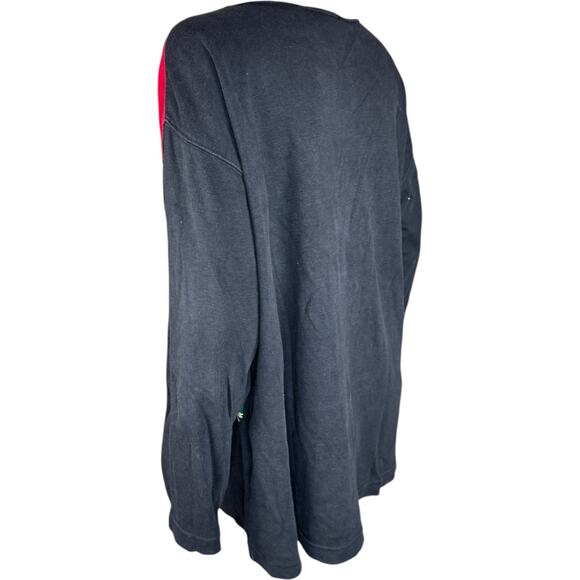 Chaus Sport Vintage Christmas Sweatshirt Black Patchwork Bells Wreath Guitar M - Picture 3 of 12